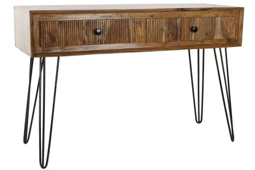 Consola de Recibidor Estructura de Acacia con 2 Cajones y Metal MB-177696