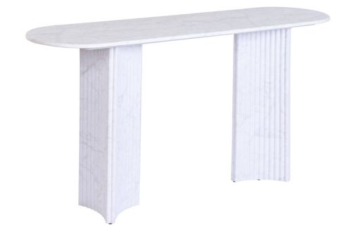 Consola de Recibidor Estructura con Granito Simil Mármol Blanco MB-226678