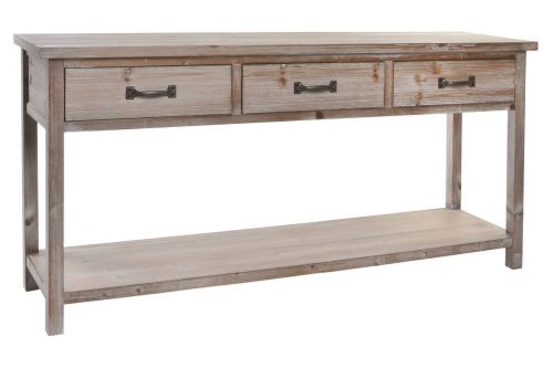 Consola Estructura de Madera de Paulownia con 3 Cajones 160 cm MB-218675