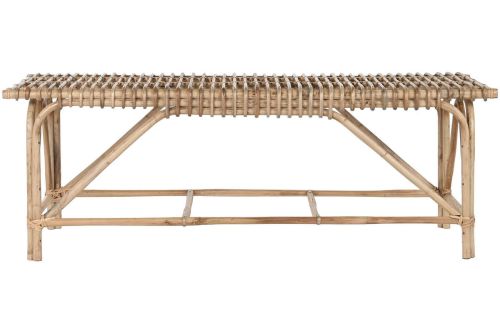 Descalzadora Estructura de Madera con Asiento de Mimbre Natural MB-217799
