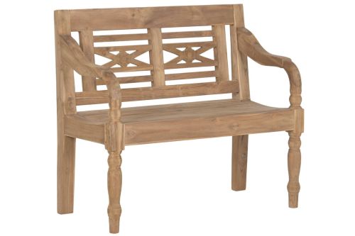 Banco de Jardín en Teca Maciza para 2 Plazas MB-223591