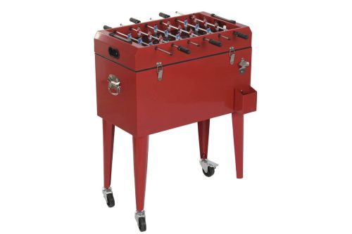 Nevera Futbolín MB-224497 Metálica con Ruedas Roja MB-224497
