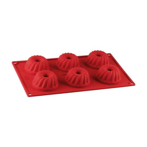 Molde de Silicona para 6 Mini Bizcochos Rizados