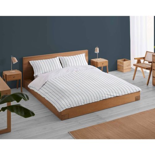 Funda Nórdica RITA Azul Cama 150 de Algodón 200 Hilos