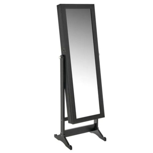 Espejo Joyero de Pie Abatible en Color Negro