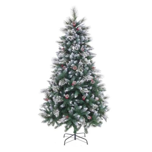 Árbol de Navidad Verde con Nieve 150 cm