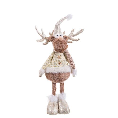 Figura de Navidad Ciervo de Pie en Poliéster Decorativo 722831