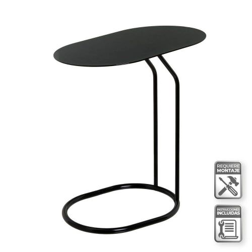 Mesa Auxiliar Estructura de Metal Negro 45 cm 807378