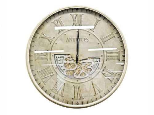 Reloj de Pared ANTIQUES 102 cm Hojalata Gris con Mecanismo Visible 43-1001