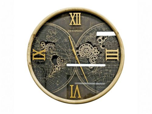 Reloj WESTERN HEMISFERE Pared 62 cm en Madera de Abedul y Metal 43-998