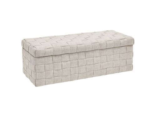 Descalzadora ENTRELAZ Tapizada en Poliéster Beige de 40 cm 33-650