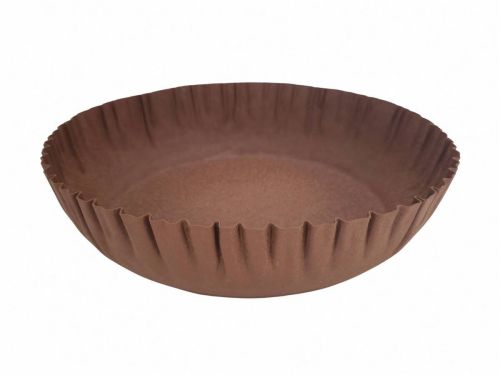 Centro de Mesa 34 cm con Borde Arrugado en Metal Terracota