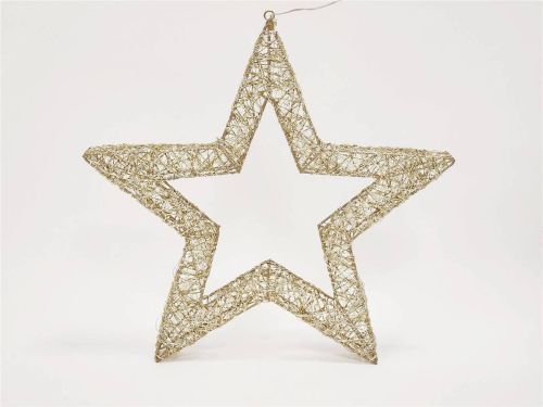 Iluminación de Navidad Estrella 3D PET LU-40 Oro con 1200 LEDS
