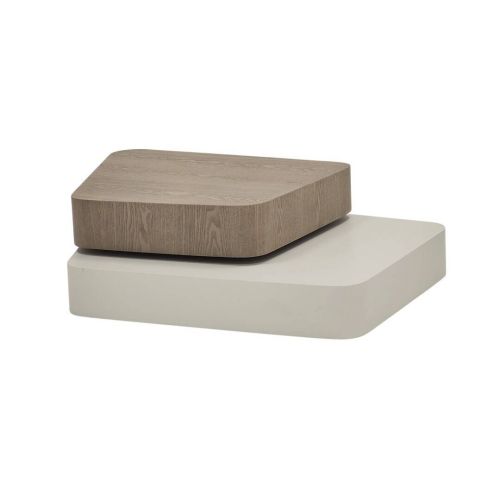 Mesa de Centro Giratoria 120 cm Arena y Fresno Lavado 76-1015