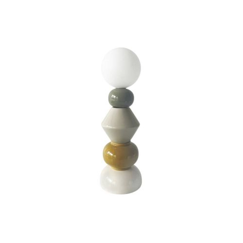 Lámpara de Sobremesa MONEV Gris, Beige, Mostaza Y Blanco 50-605