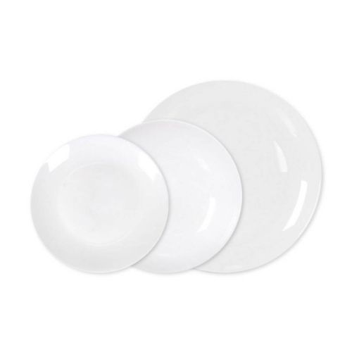 Vajilla de 18 Piezas COUP BASIC Cristal Opal Blanco La Mediterránea