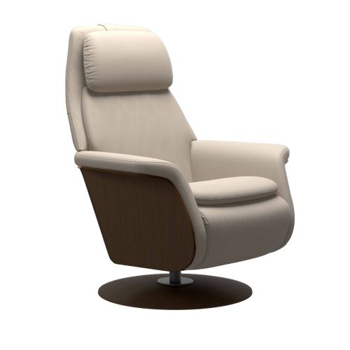 Sillón Relax con Batería SAM en Piel Cori con Base Disc Stressless PRODUCTO EXPUESTO
