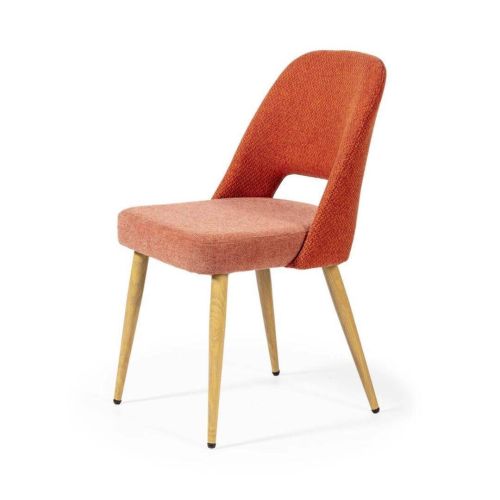 Silla de Comedor DC-624 con Tapizado en Tela Bicolor