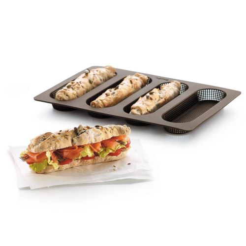 Molde Mini Baguette LEKUE de Silicona Color Marrón 882623