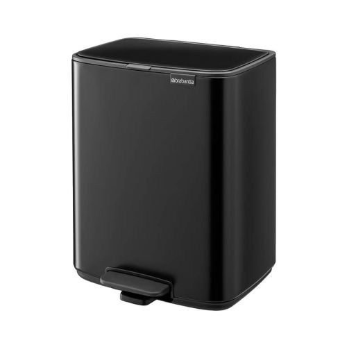 Cubo de Basura BO Brabantia 12L Color Matt Black con Pedal 238000