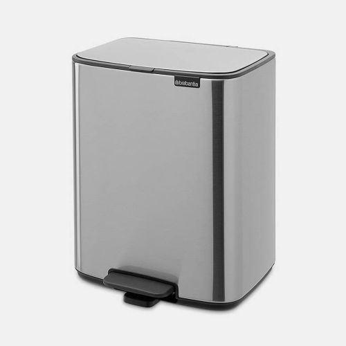 Cubo de Basura BO Brabantia 12L Matt Steel Fingerprint Proof con Pedal 238048