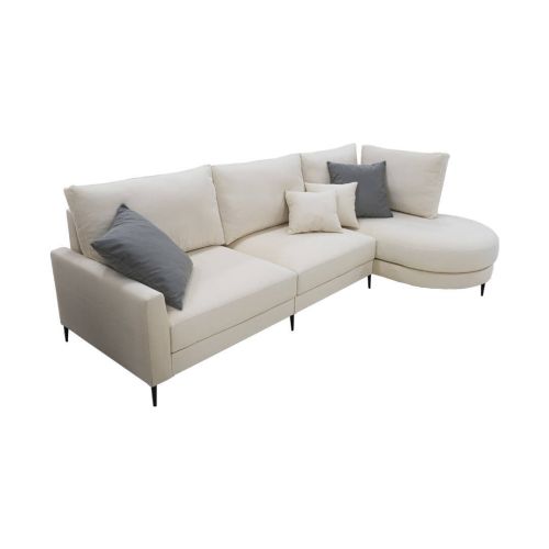 Chaise Longue Derecha Tapizado en Poliéster NAPOLI