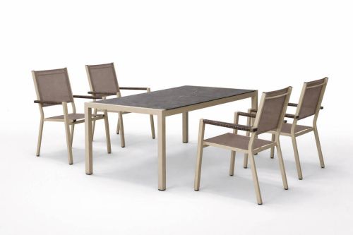 Comedor de Jardín CÓRCEGA-MOASIS en Aluminio y Tablero HPL