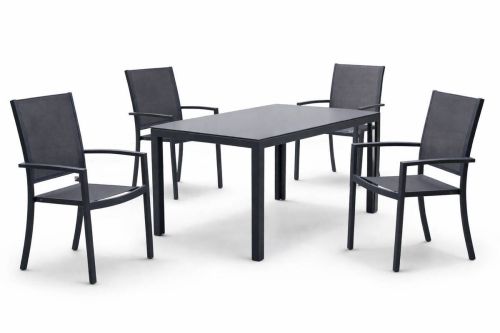 Comedor de Jardín SEYTON en Aluminio y Tablero Cristal