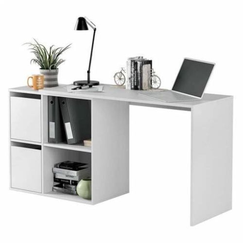 Mesa escritorio multiposición de melamina en blanco Artik 008311A