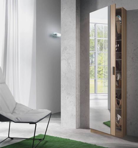 Zapatero de una puerta con espejo roble canadiense ACABADO ROBLE CANADIAN 007866F