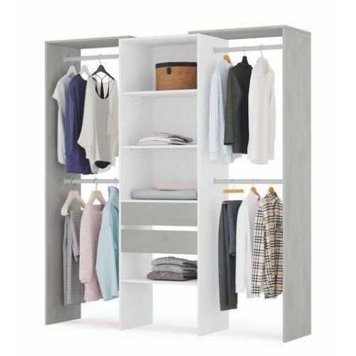 Armario-vestidor TIDY Color Blanco Artik y Cemento 0L8552A