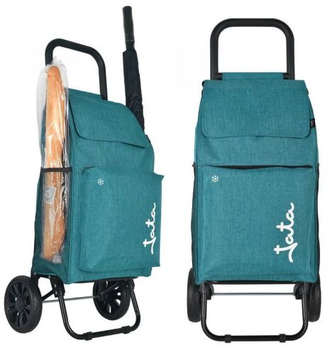Carro de Compra JATA 2 Ruedas 40L Acero Resistente HCAR2563
