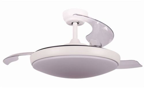 Ventilador de Techo F.M. con Luz LED y Aspas Retráctiles Blanco VR1000