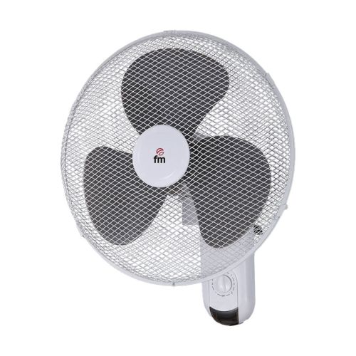 Ventilador de Pared F.M. con Cabezal Orientable Blanco 40 cm VM-140