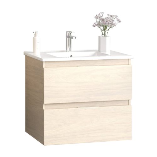 Mueble de Baño con Lavabo MAYA 60 cm 2 Cajones