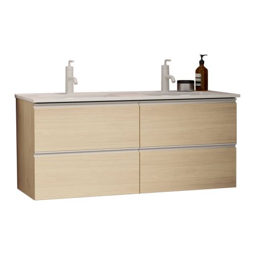 Mueble de Baño con Lavabo WABI 120 cm 4 Cajones Roble