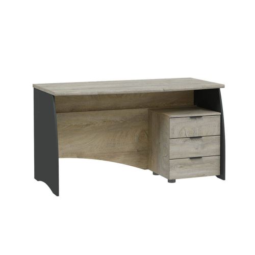 Mesa de Despacho ESTIL con 3 Cajones acabado Roble / Antracita 0Z4625C