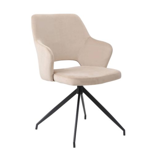 Silla de Comedor Giratoria con Tapizado de Terciopelo GILDA