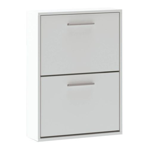 Zapatero de Color Blanco AURA con Dos Puertas