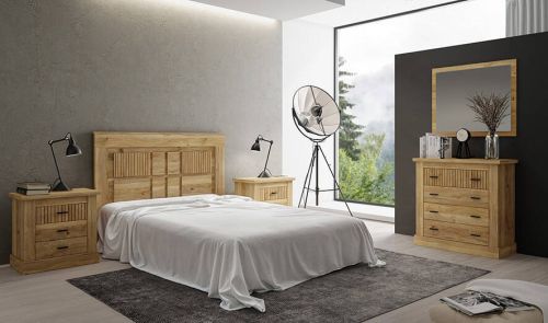 Dormitorio de Matrimonio RAPID Mauvella-rayas Moderno en Melamina WEBRAPID02