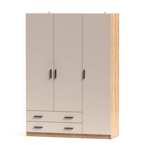 Armario ELBA 3 Puertas con Cajones Mauvella-Beig A031EL34MVG
