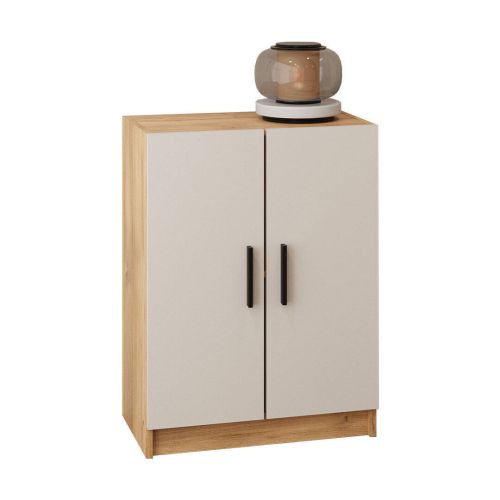 Mueble Bajo 2 Puertas ELBA en Melamina Acabado Mauvella-Beig A031EL12MVG