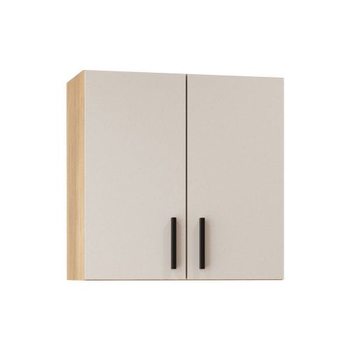 Mueble Auxiliar Alto ELBA 2 Puertas en Melamina Mauvella-Beige A031EL13MVG