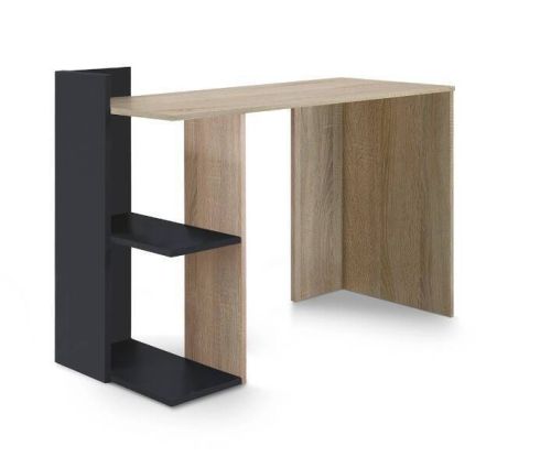 Escritorio HELLEN II con Estructura Melamina Acabado Roble-Negro MBLESC0000002