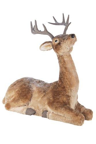 Figura Decorativa Navideña 0931200 Reno Marrón Nevado