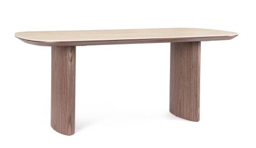 Mesa de Comedor EZEKIEL con Sobre Efecto Travertino 0747349