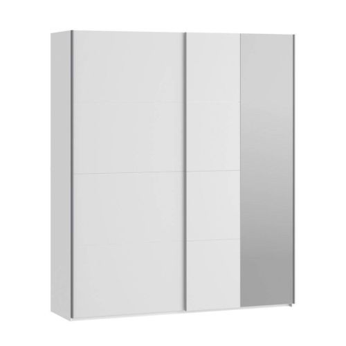 Armario Color Blanco Mate con 2 Puertas Correderas y Espejo de 200 cm FTIS32462-120