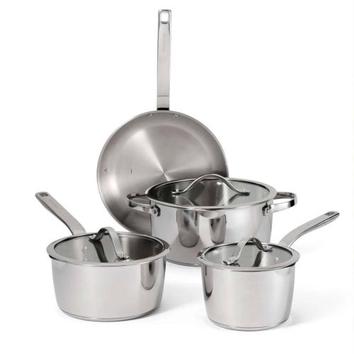 Batería de Cocina TEMPO Tramontina 4 Piezas Acero Inoxidable