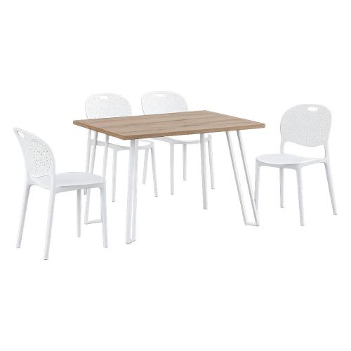 Comedor Completo JANSEN con Mesa de Melamina y 4 Sillas