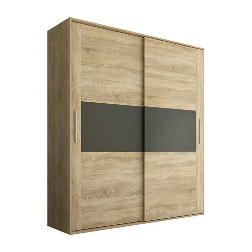 Armario PRIEGO Cambrian con Detalle en Grafito y Puertas Correderas